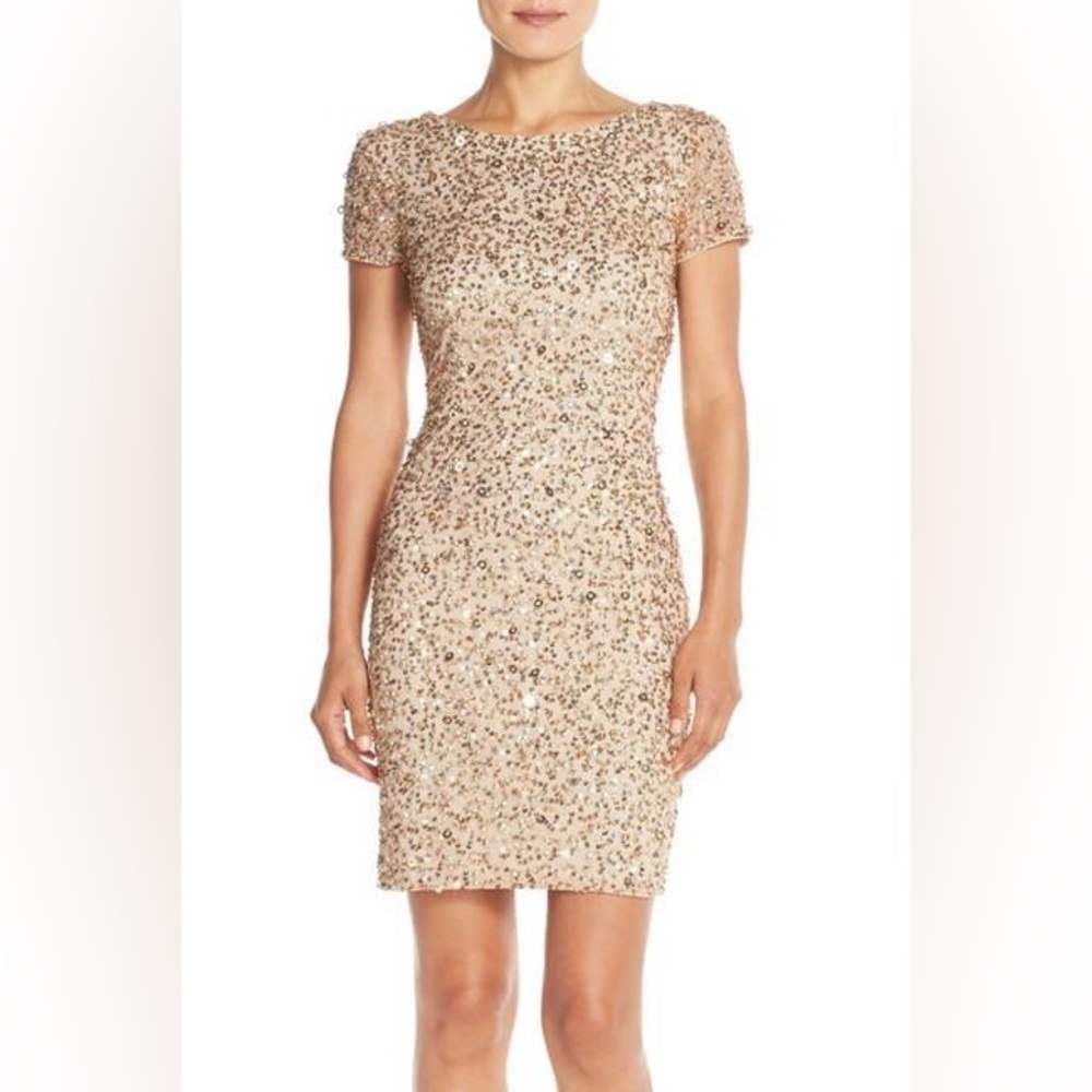 Fully beaded cap sleeve dress Adrianna Papell
